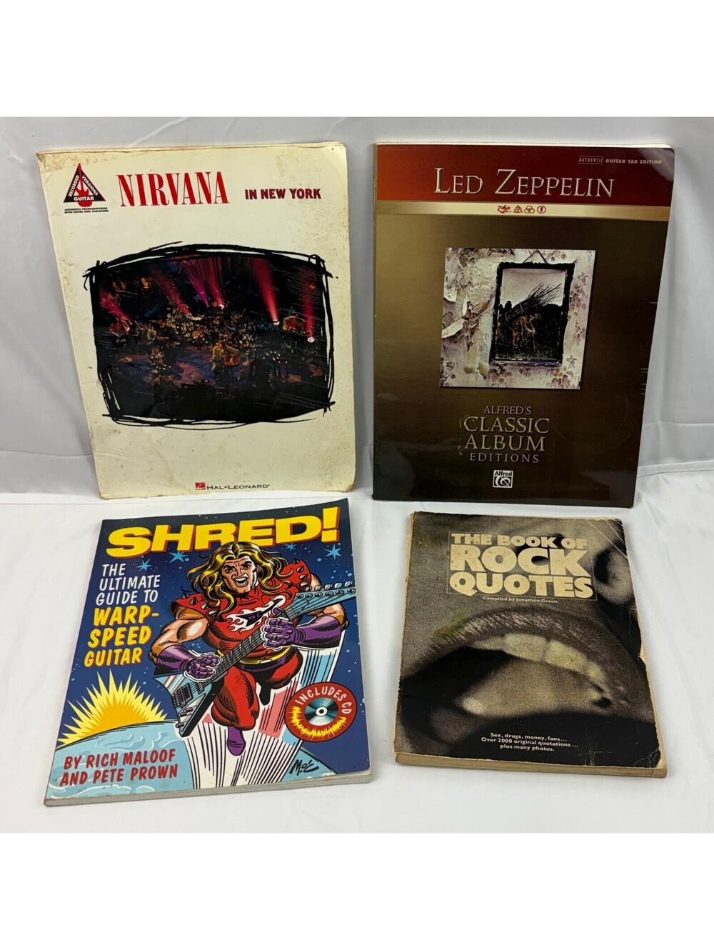 Lot of 4 Collectable Rock Music Books and Musical Literature